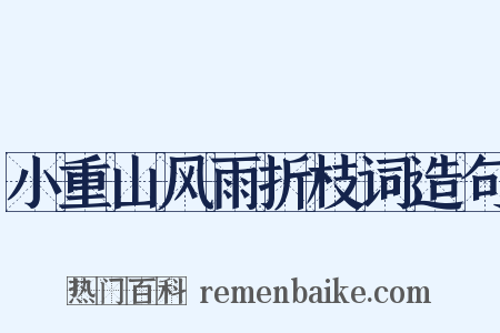 小重山风雨折枝词造句是什么意思的图片